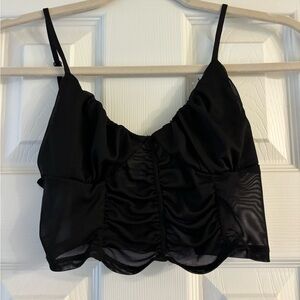 Garage Black Mesh Top